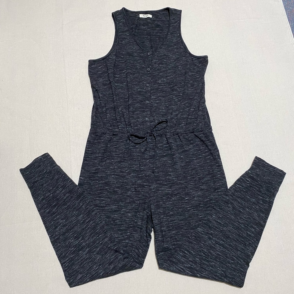 Madewell Button Front Jersey Jumpsuit